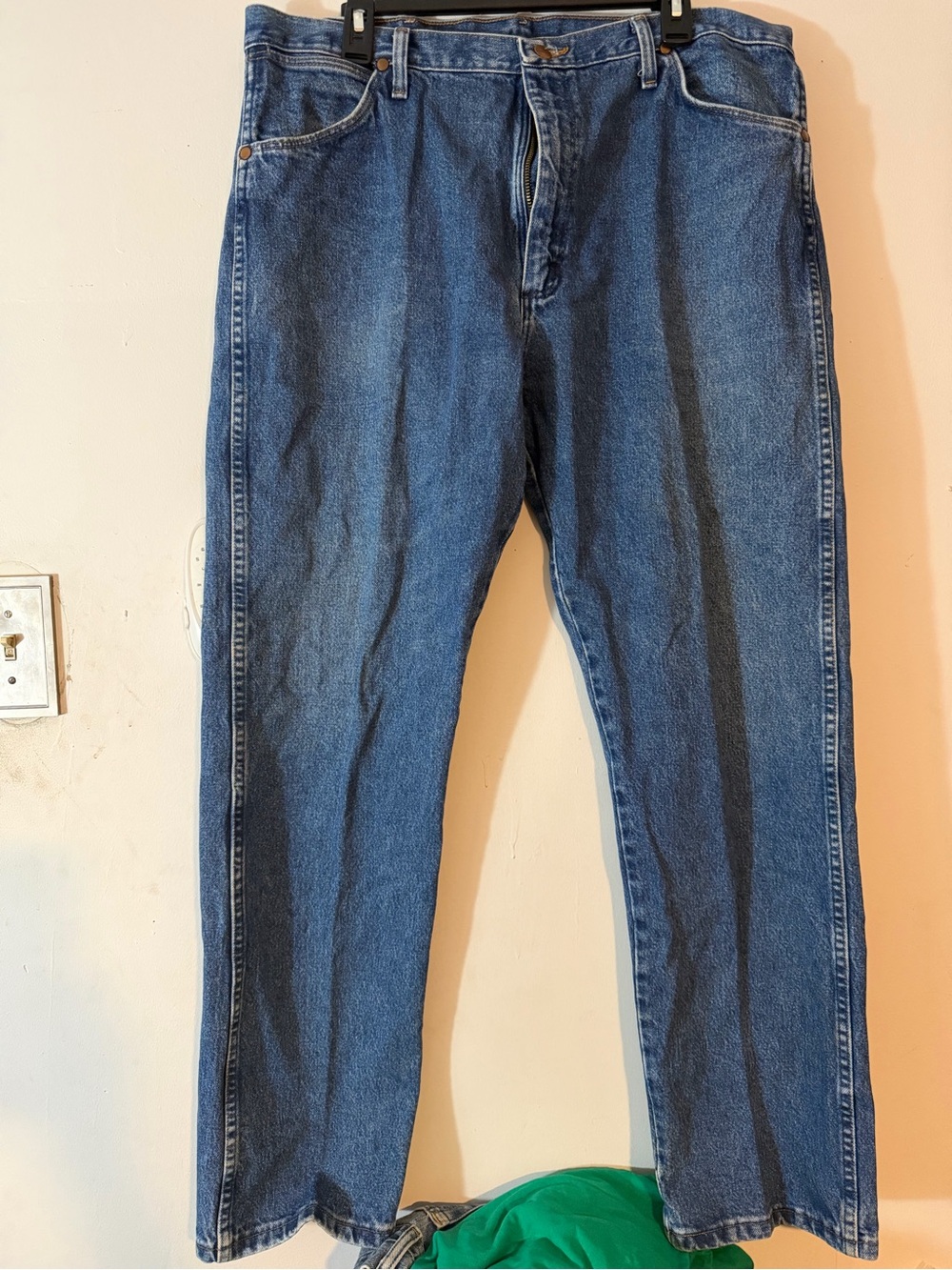 Wrangler Cowboy Cut Men’s Stonewash Blue Original Fit Jeans Straight 38 x 32